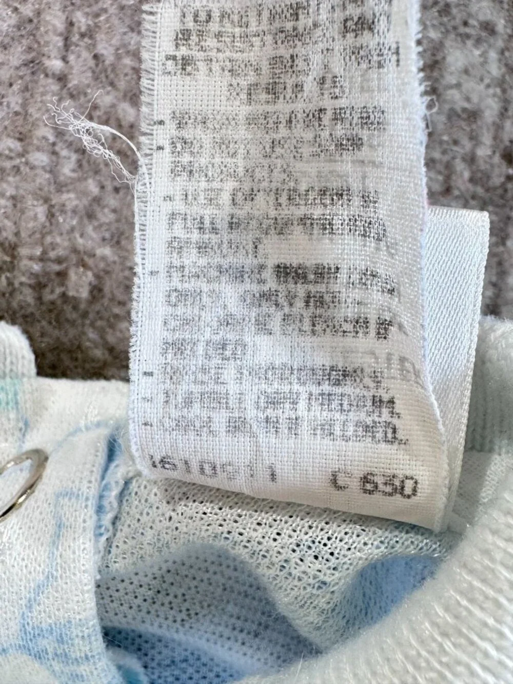 Baby Dior Blue Footed Sleeper Scottie Dog Print Medium 12-17 Lbs. USA